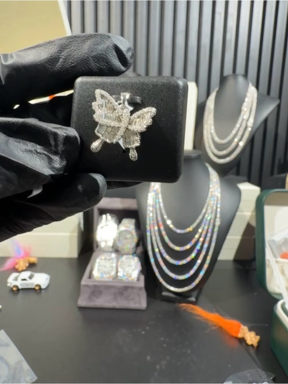 2.0 CWT Moissanite Sterling Silver ButterFly Pendant